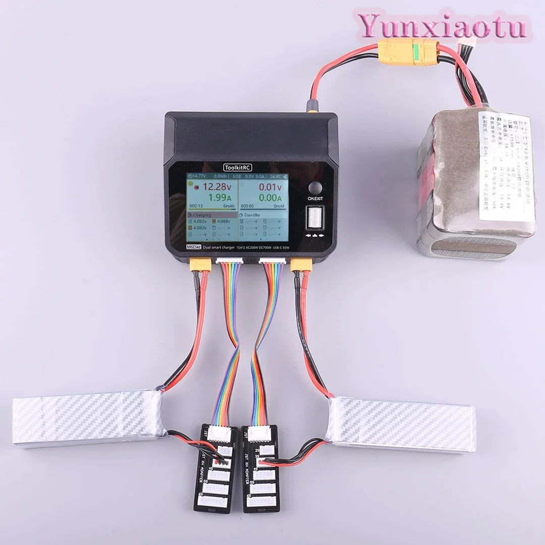 Toolkitrc M6Dac Smart Charger - ToolkitRC M6DAC デュアルチャンネル スマートバランス充電器 AC/DC 700W