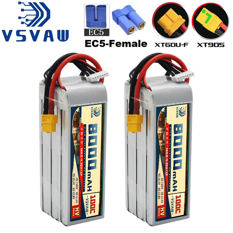 6S Lipo Battery 22.2V 5000Mah - 2026 新しい 6S 22.8V 8000mAh 100C