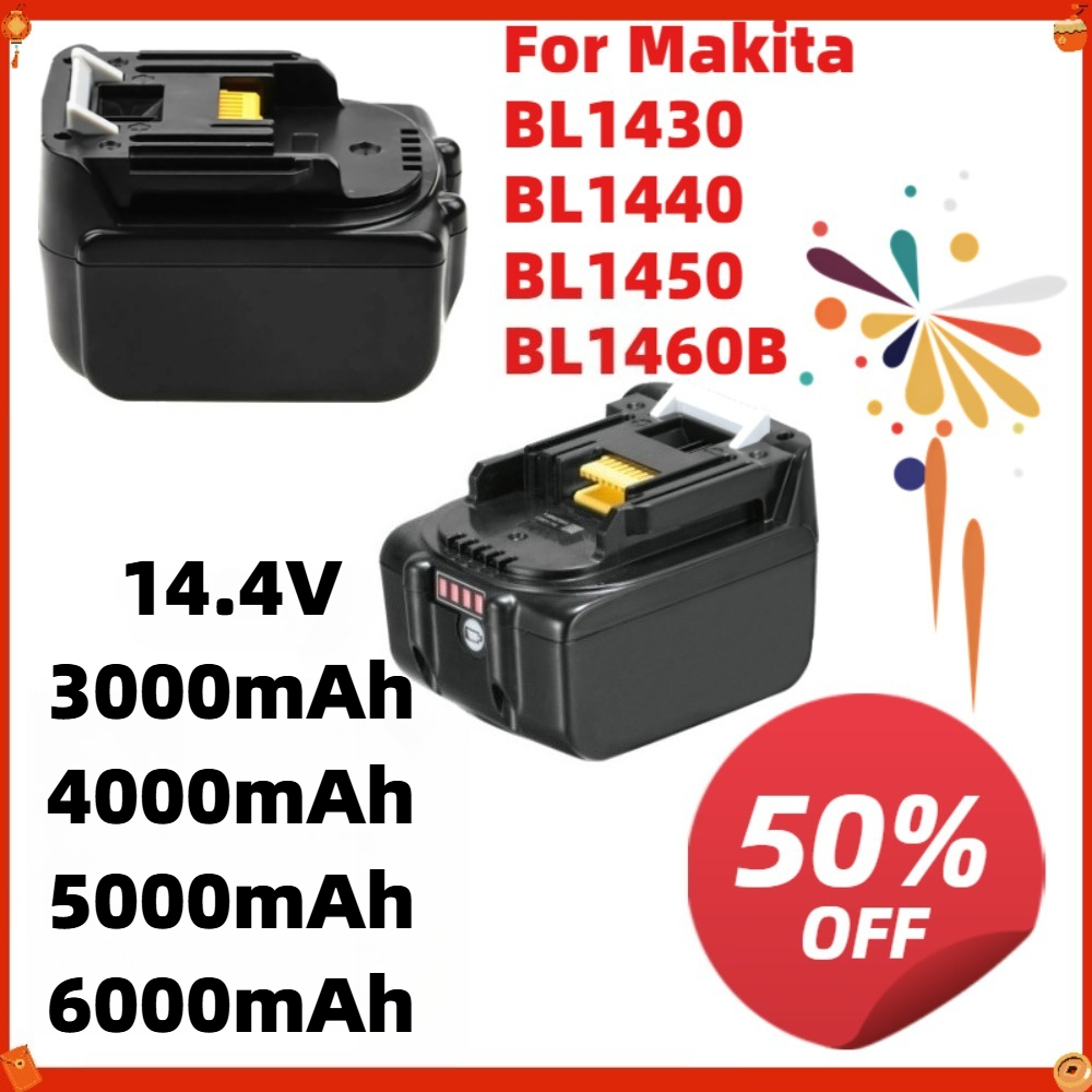 4S Lipo Battery 14.8V 6000Mah - マキタ BL1430 BL1440 BL1450 BL1460B 6000mAh