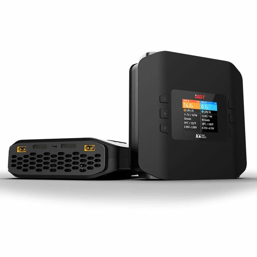 Isdt K4 Dual Lipo Charger - ISDT K4 デュアルモード スマートバランス充電器 AC400W DC600W。RCモデル用リチウムバッテリー（1～8セルLiPo）に対応。